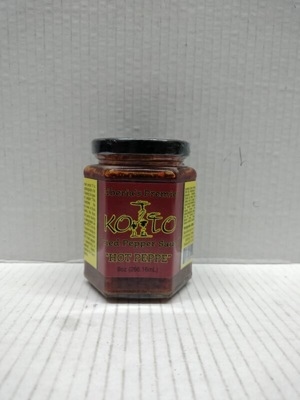 Liberia's Premier Fried Pepper Sauce "Hot Peppe" 9oz/266.16ml